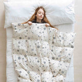 Original therapy blanket - cotton cover flying leaves