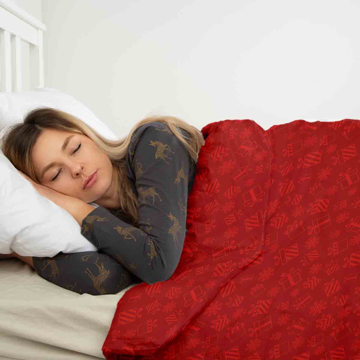 Couverture thérapeutique originale - Housse en coton rouge Cadeaux