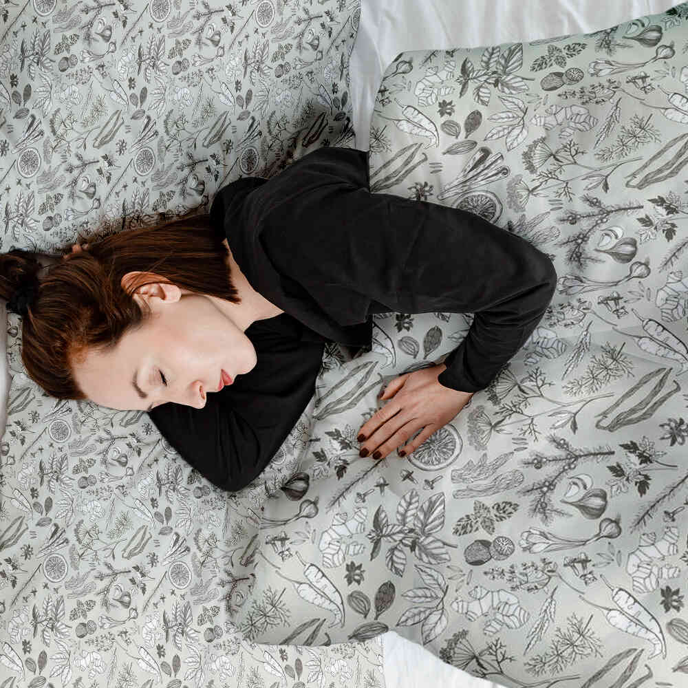 Therapy blankets bedding set gray spice