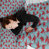 Therapy Blanket Bedding Set Red Origami