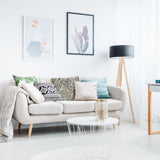 White health pillow with straw