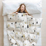 Original therapy blanket - cotton cover gray forest
