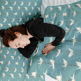 Therapy blankets bedding set origami swan