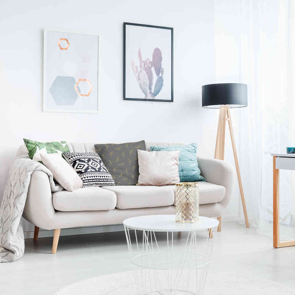 Coussin de santé gris avec blé