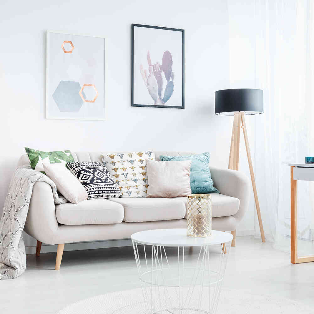 Coussin de santé blanc avec têtes de taureau