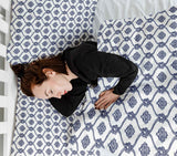 Original therapy blanket - cotton cover blue sailor pattern