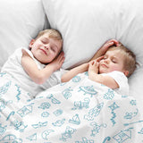Original therapy blanket - cotton cover white with toys