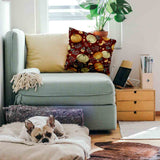 Health pillow red with pumpkins