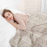 Original therapy blanket - cotton cover beige with stripes