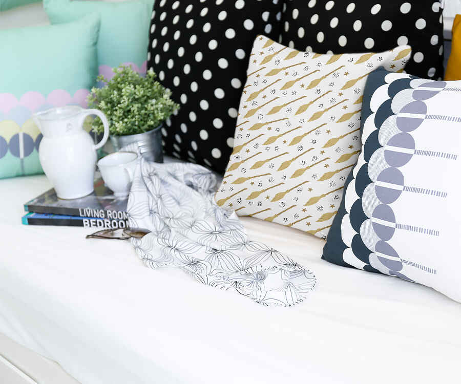 Health Pillow White with Harry's Broom