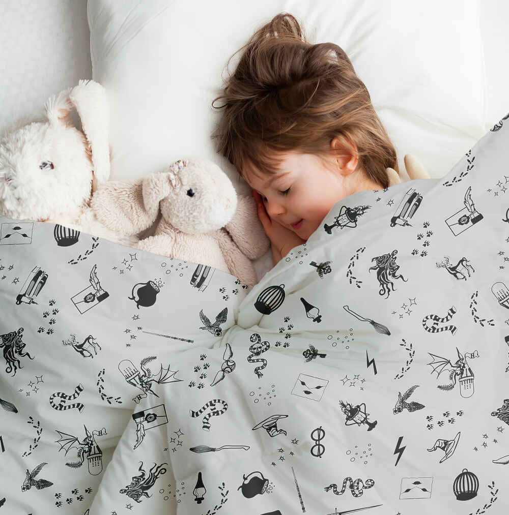 Couverture thérapeutique originale - Housse en coton gris Magie