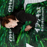 Original therapy blanket - cotton cover green with Chinese characters
