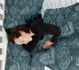 Original therapy blanket - cotton cover with ships