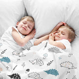 Original therapy blanket - cotton cover white with hedgehog