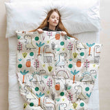 Therapy blanket and bedding set with colorful dinosaurs