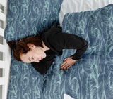 Original therapy blanket - cotton cover waves in the sea