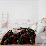 Therapy blankets bedding set Halloween skeleton