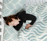 Original therapy blanket - cotton cover abstract waves