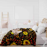 Therapy blanket bedding set with sunflower