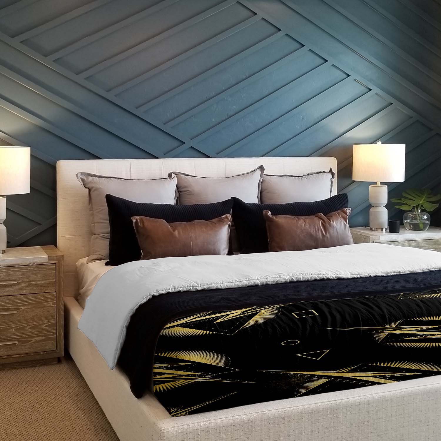 Therapy blankets bedding set yellow lightning