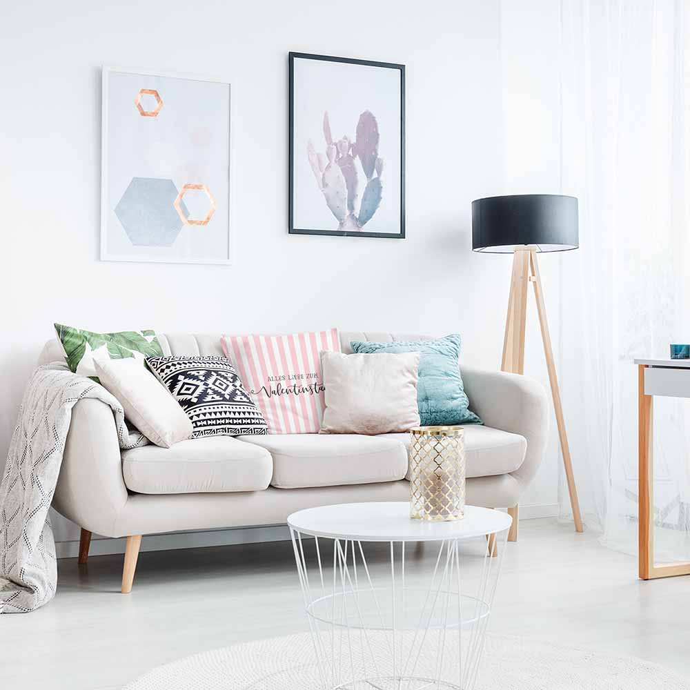 Coussin de santé rayé Saint-Valentin