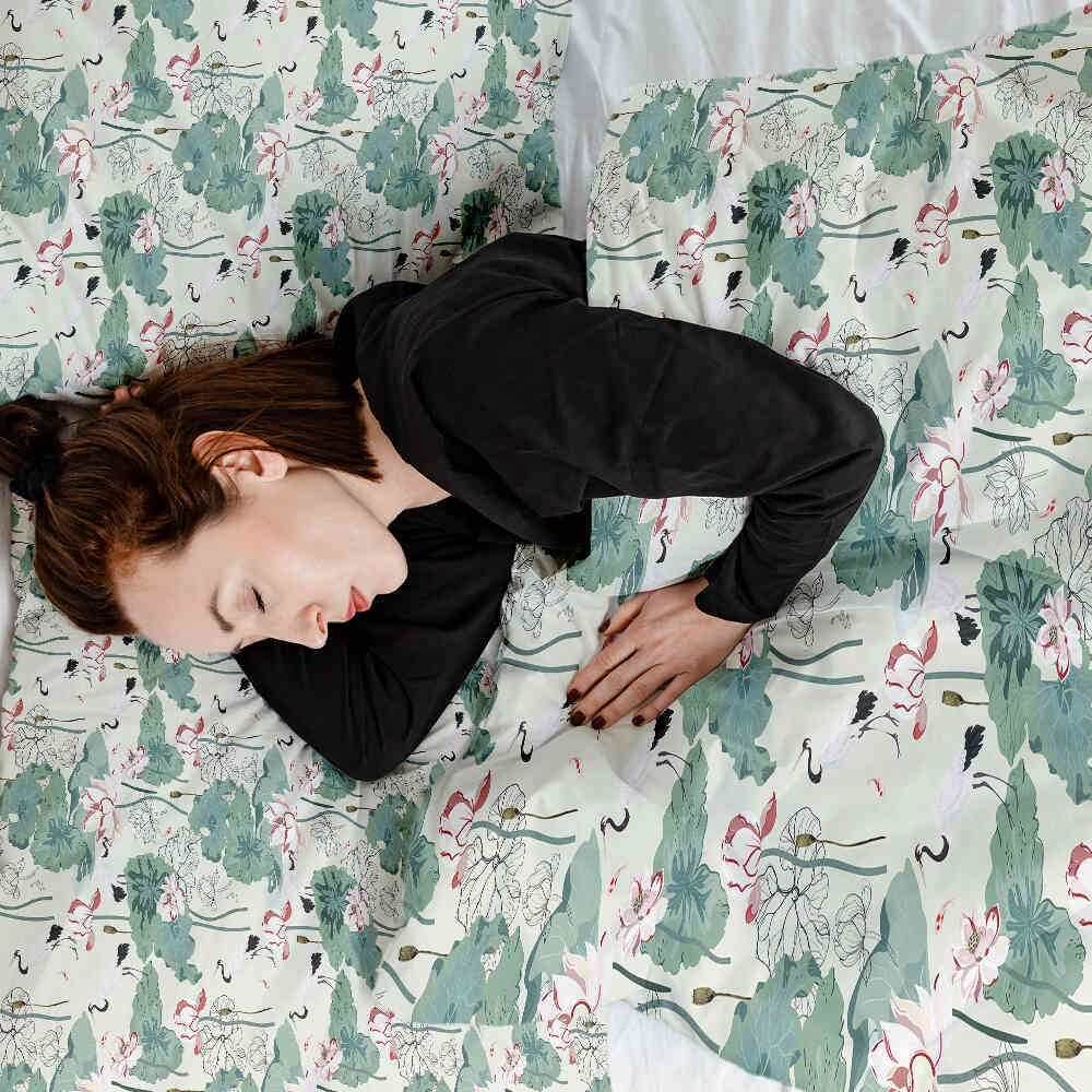 Therapy blankets bedding set water lily