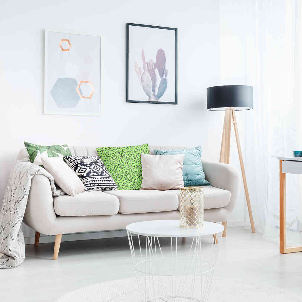 Health Pillow Light Green with Question Mark