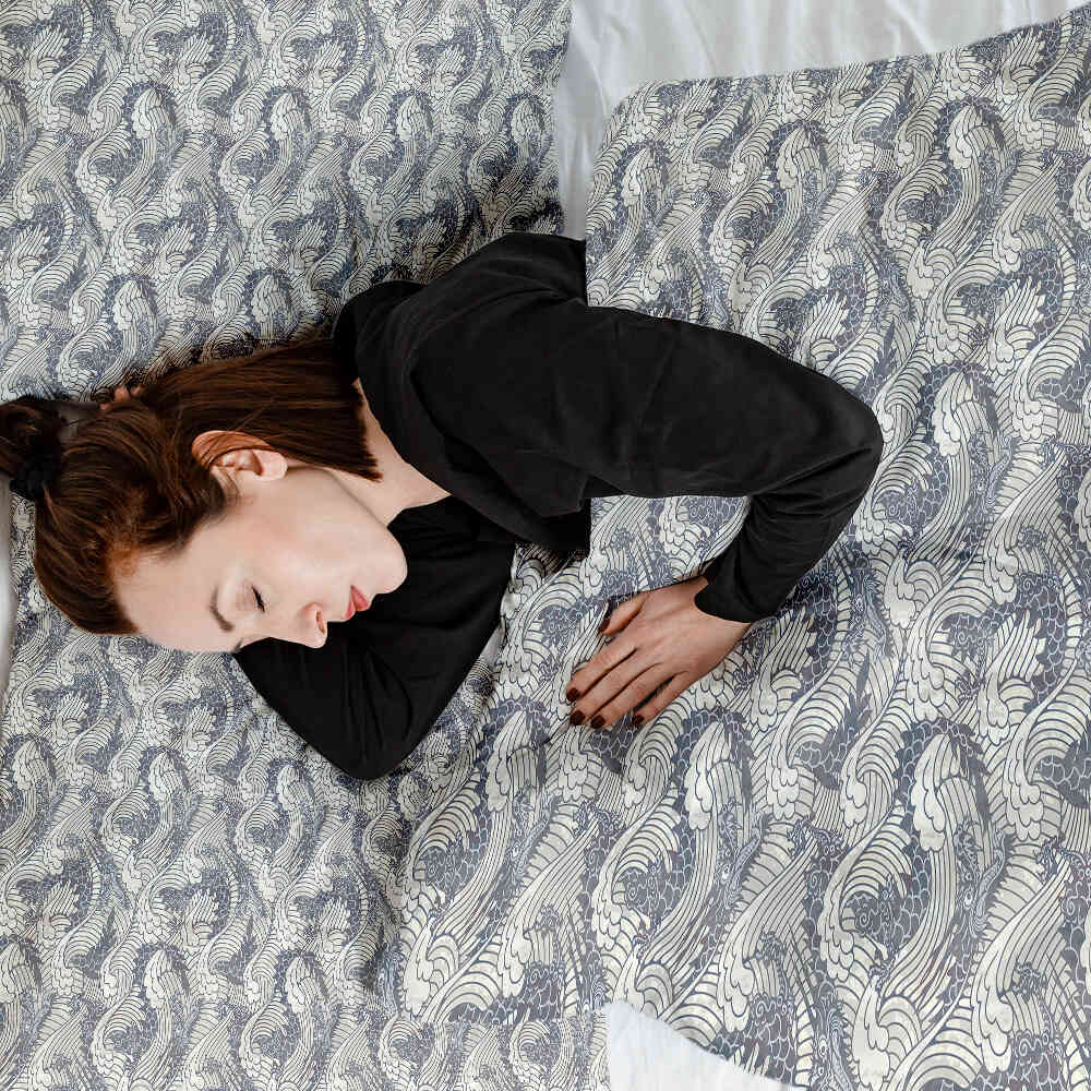 Couverture thérapeutique originale - Housse en coton mer agitée