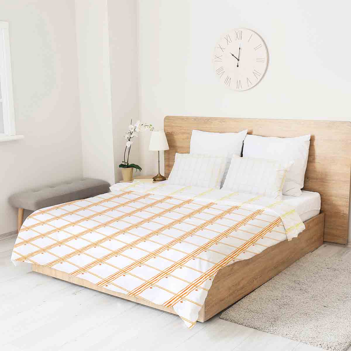 Original Therapy Blanket - Cotton Bedding Set Yellow Check