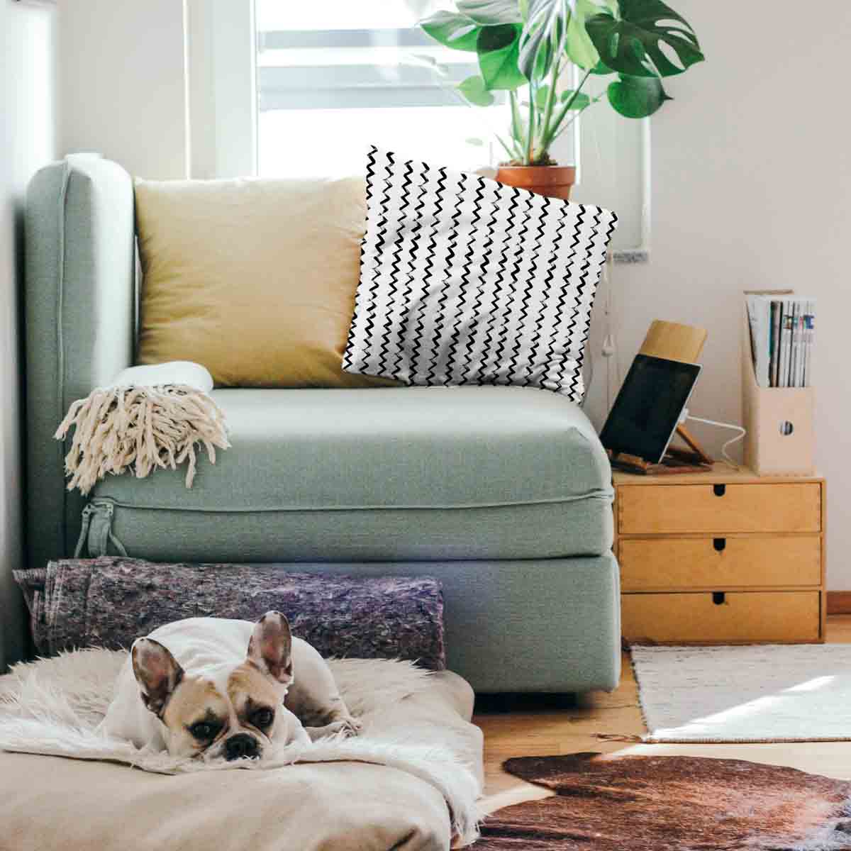 Coussin de santé blanc ZickZack