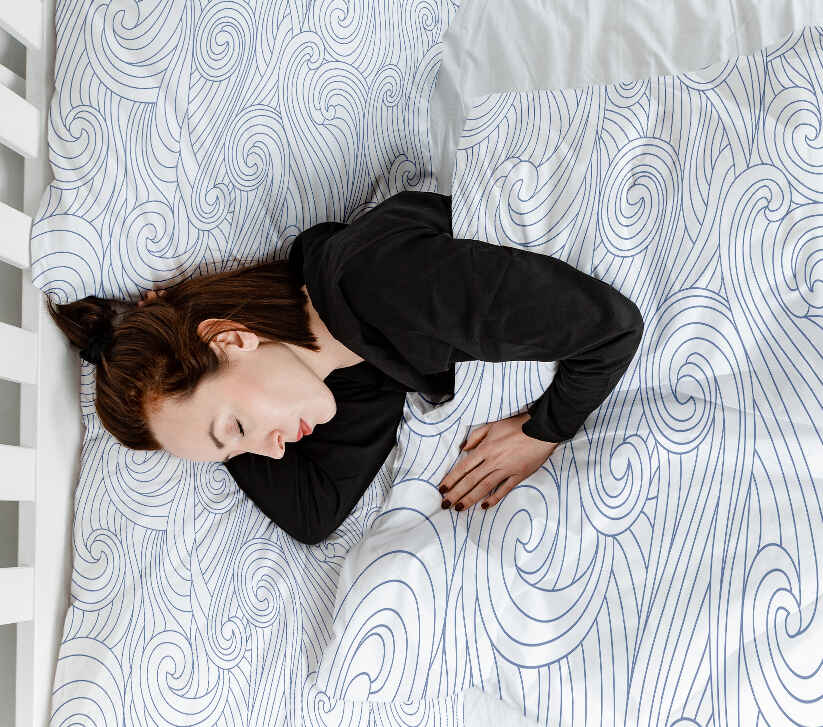 Therapy blankets bedding set blue waves