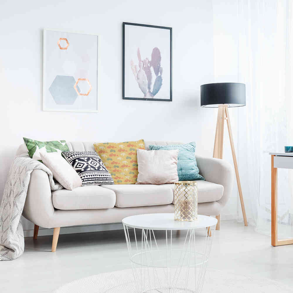 Coussin de santé orange avec tracteurs