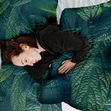 Original therapy blanket - cotton cover green leaves