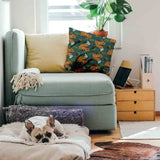 Health pillow green with squirrel