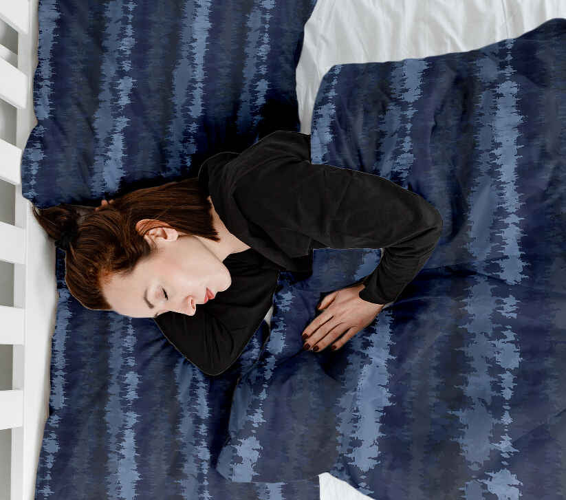 Therapy blankets bedding set blue sound waves