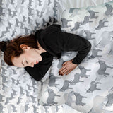Original therapy blanket - cotton cover gray with donkeys