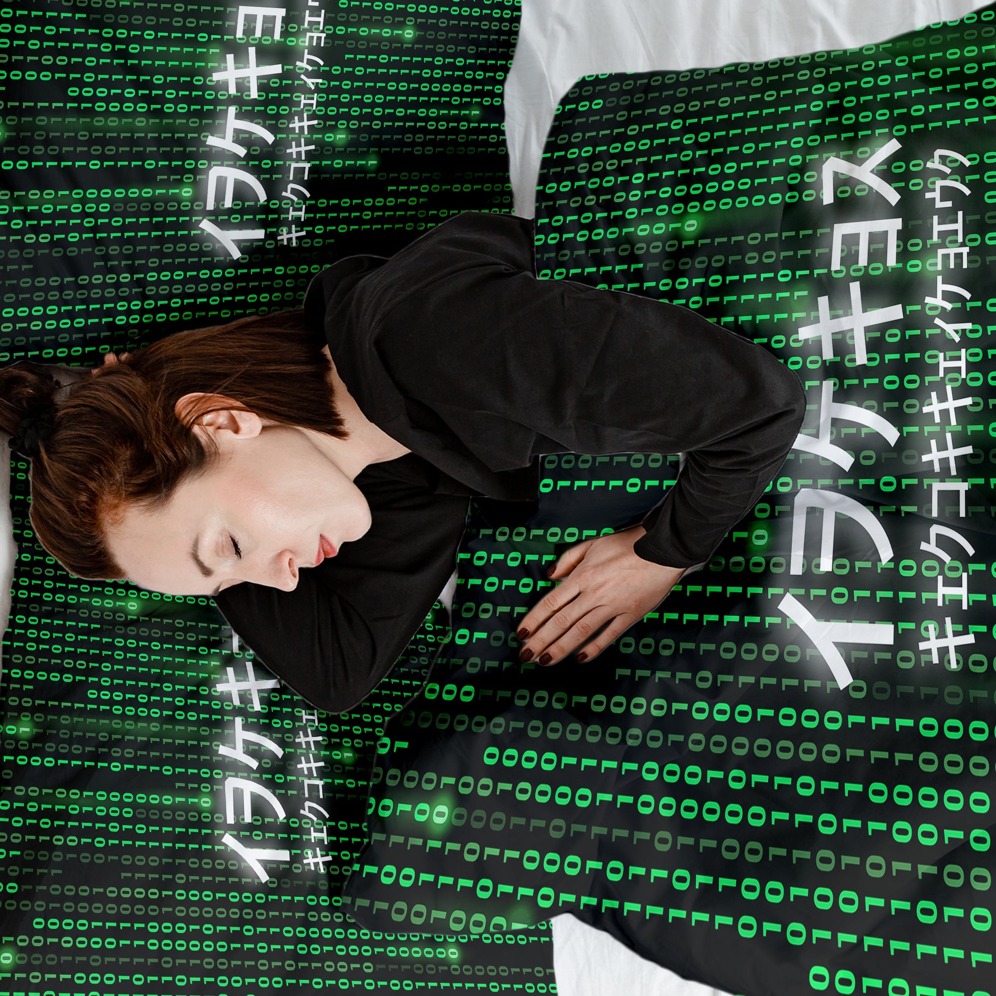 Ensemble de literie couverture thérapeutique vert The Matrix