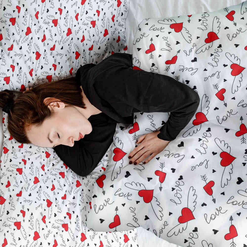 Therapy blankets bedding set Love gives wings