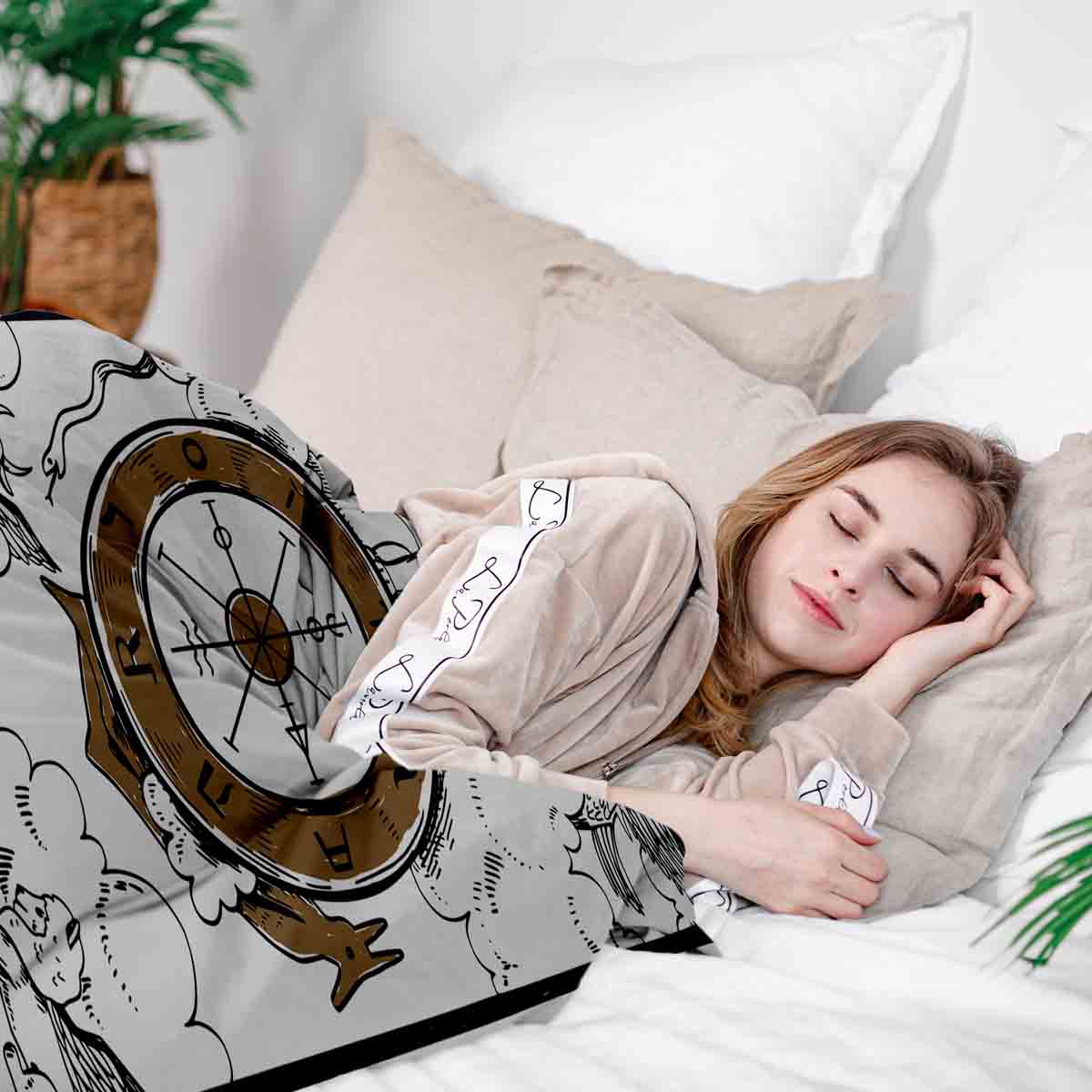 Couverture thérapeutique originale - Housse en coton Wheel of Fortune