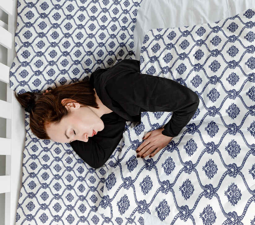 Therapy blankets bedding set blue sailor pattern