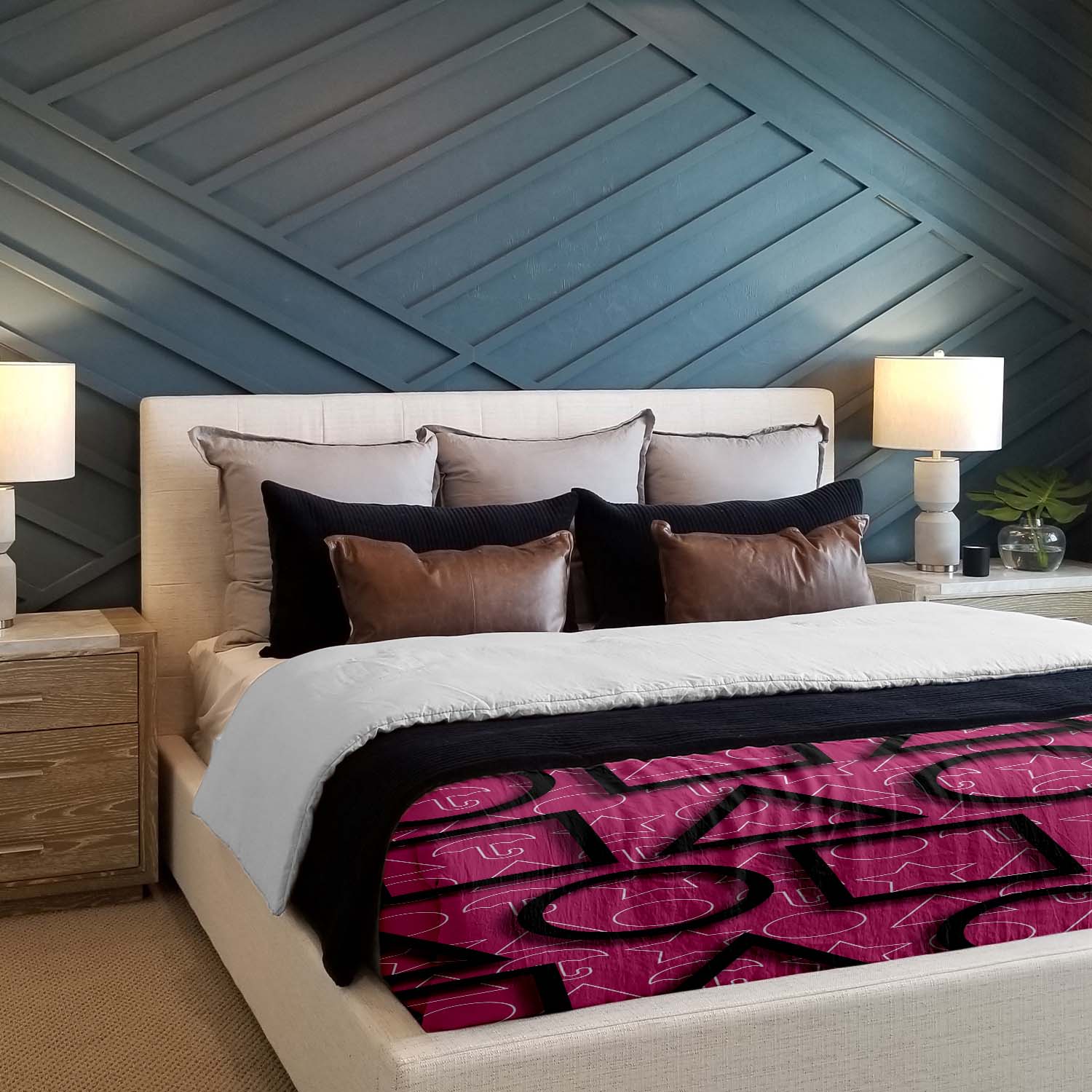 Therapy blankets bedding set Pink Squid