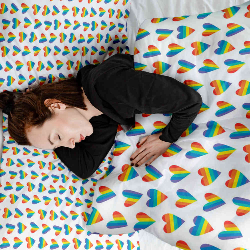 Ensemble de literie avec couverture thérapeutique LOVE IS LOVE