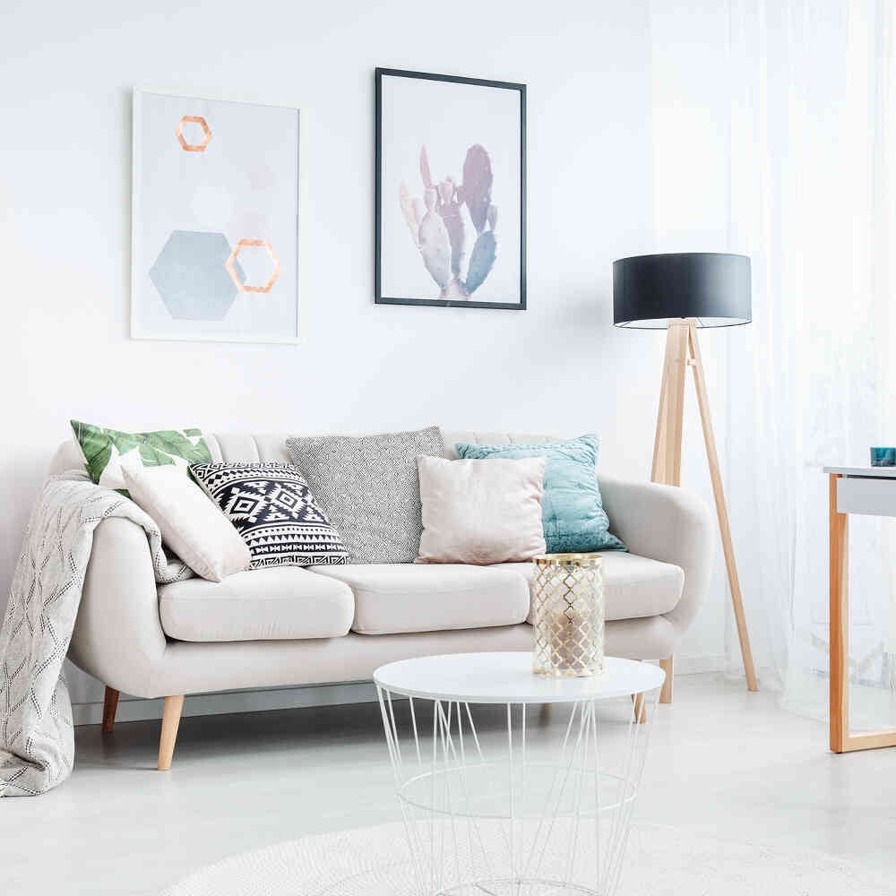 Health Pillow Gray Geometric Hearts