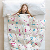 Therapy blanket bedding set with many shapes