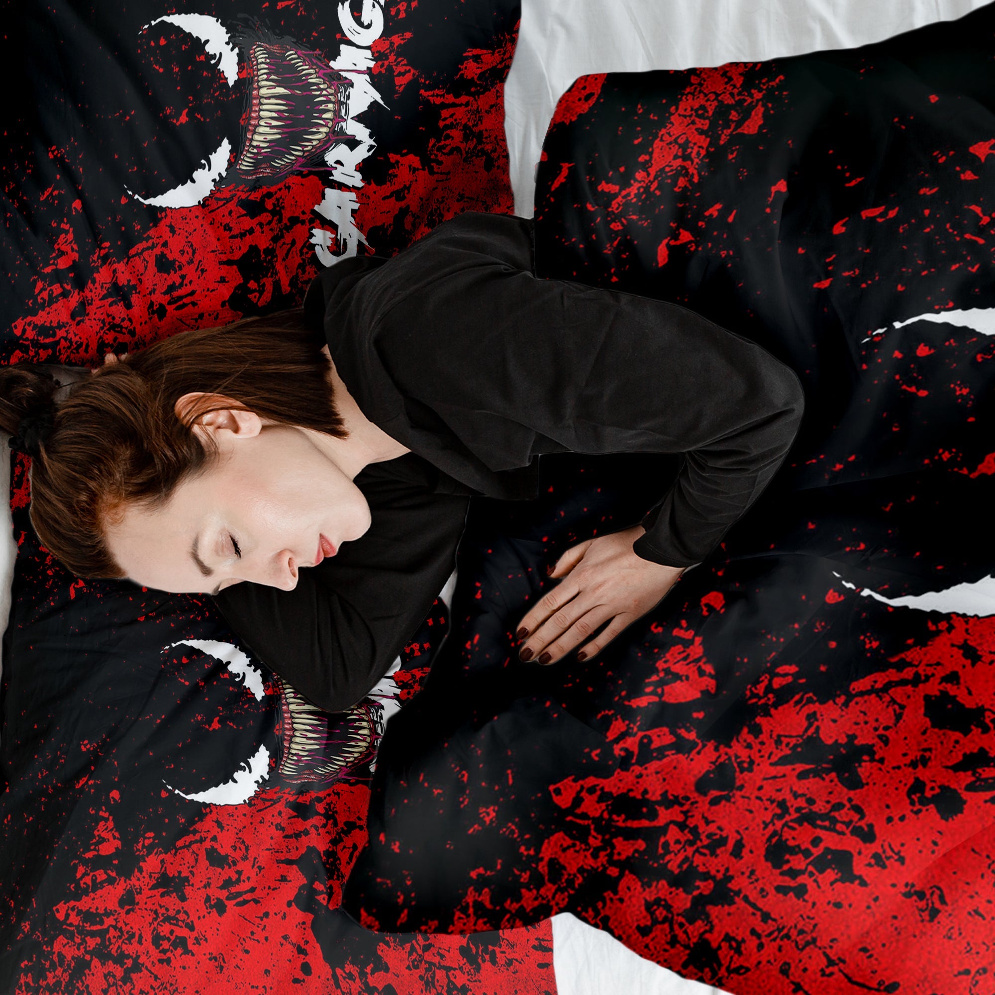 Therapy blankets bedding set black joker face