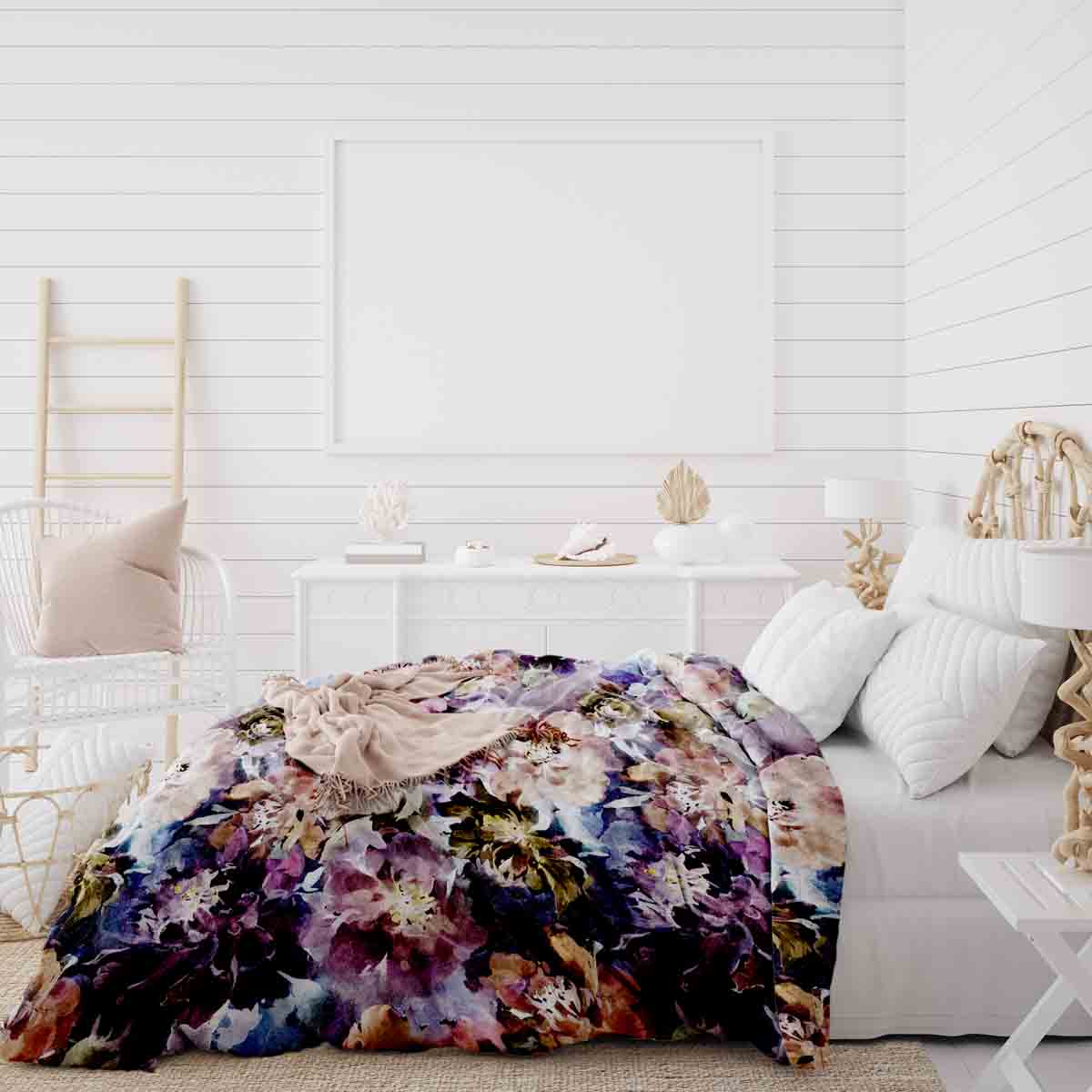 Original therapy blanket - cotton cover sea of flowers