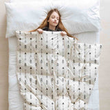Original therapy blanket - cotton cover white with many black arrows