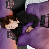 Original therapy blanket - cotton cover purple with tractor