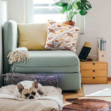 Health pillow white with autumn branches