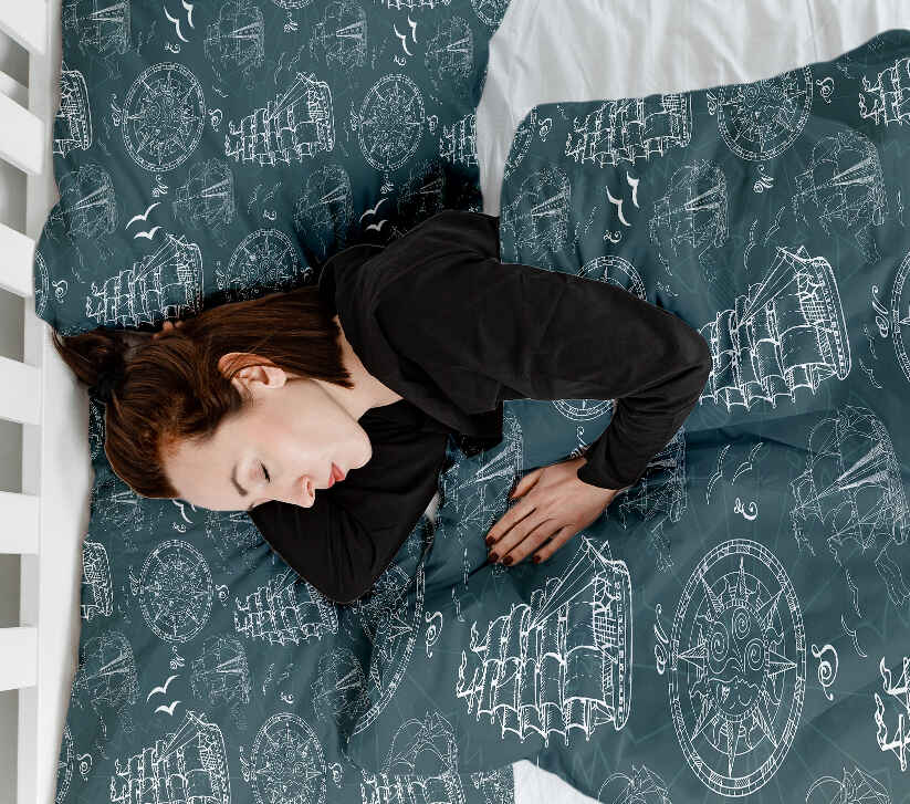 Therapy blankets bedding set with ships